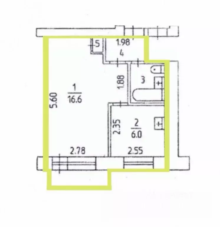 1-к кв. Пермский край, Пермь Екатерининская ул., 190 (28.6 м) - Фото 1