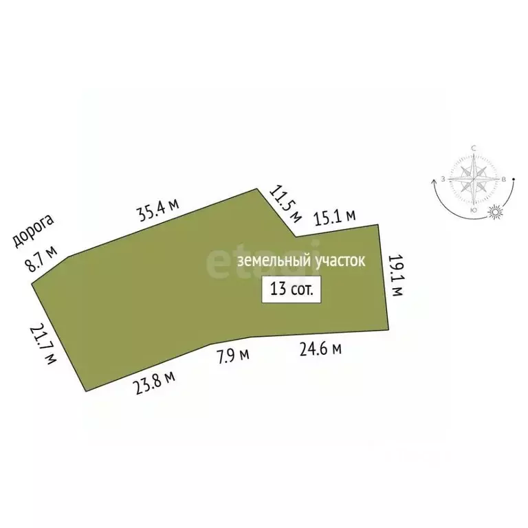 Участок в Крым, Ялта муниципальный округ, Отрадное пгт  (13.0 сот.) - Фото 2