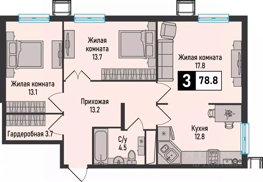 3-к кв. Ставропольский край, Железноводск городской округ, пос. ... - Фото 0