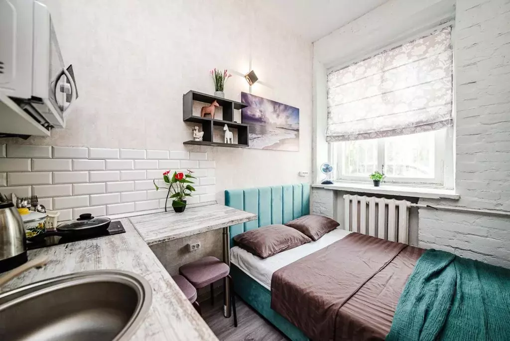 Студия Москва ул. Сергея Макеева, 6 (17.0 м) - Фото 1