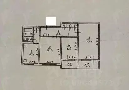 3-к кв. Астраханская область, Астрахань ул. Победы, 56 (61.0 м) - Фото 1