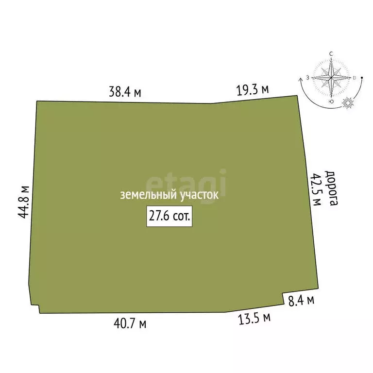 Дом в село Рассвет, Заречная улица (43 м) - Фото 1