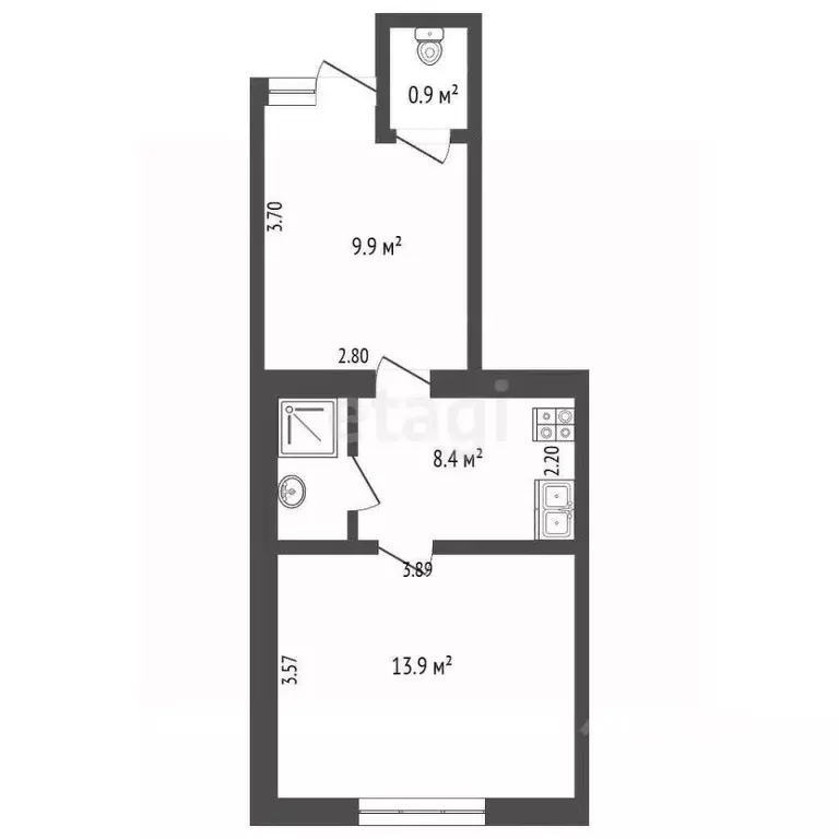 2-к кв. Крым, Алупка ул. Приморская, 4 (47.0 м) - Фото 2