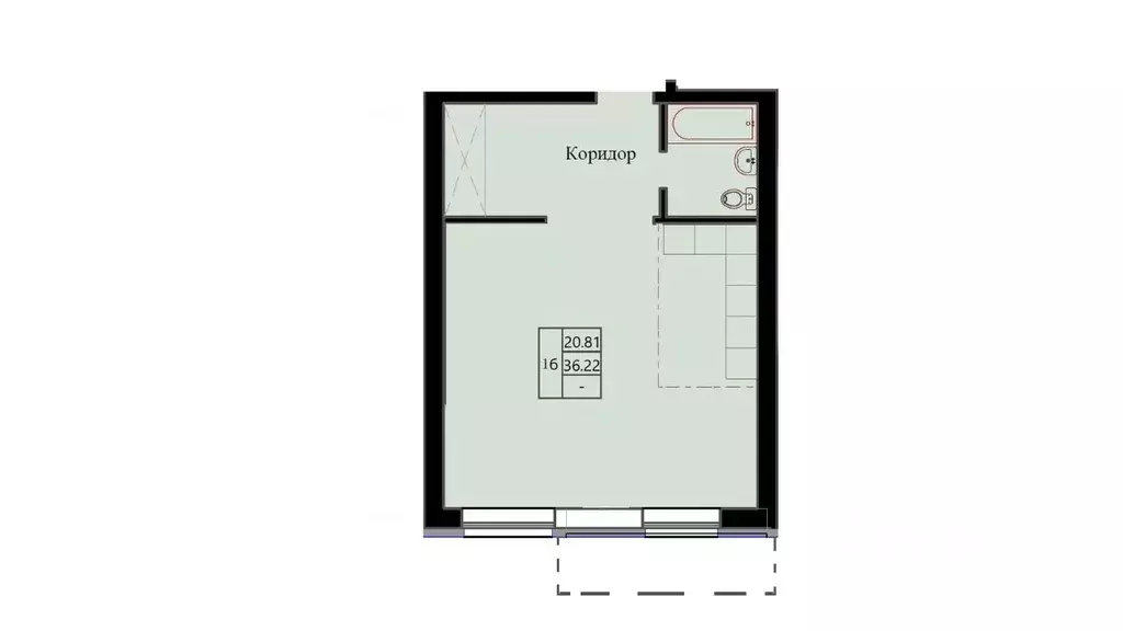 1-к кв. Красноярский край, Красноярск ул. Маерчака (36.22 м) - Фото 0