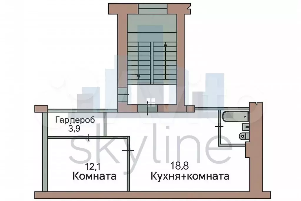 2-к. квартира, 48 м, 5/5 эт. - Фото 0