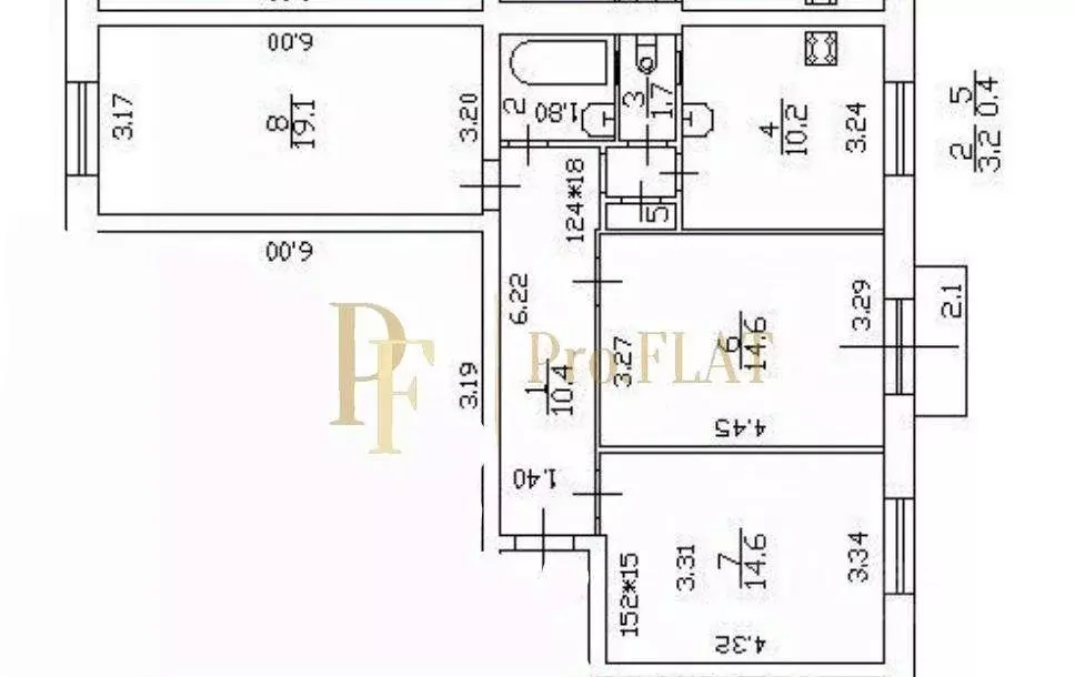 Квартира, 3 комнаты, 74.2 м - Фото 0