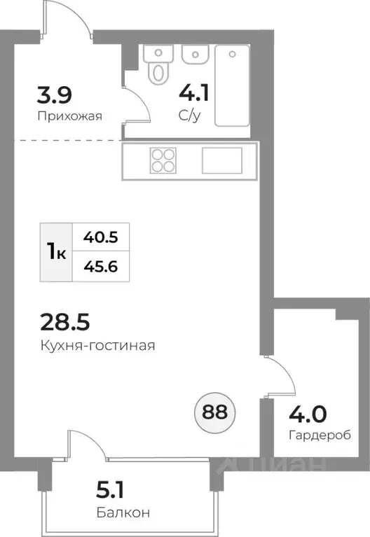 1-к кв. Калининградская область, Зеленоградск Грани жилой комплекс ... - Фото 1