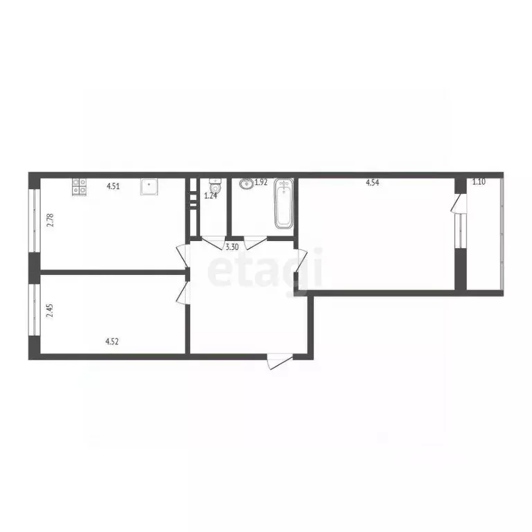 2-к кв. Тюменская область, Тюменский муниципальный округ, Винзили рп ... - Фото 2