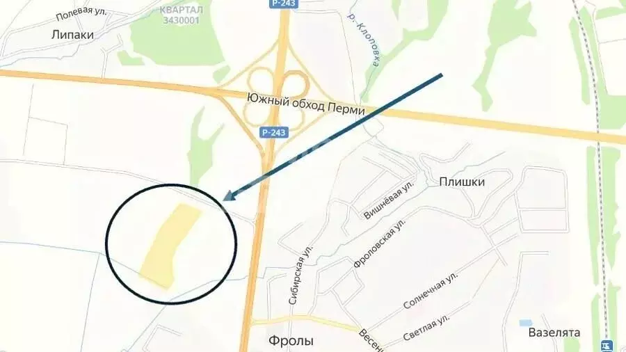 Участок в Пермский край, Пермский муниципальный округ, с. Фролы  ... - Фото 1