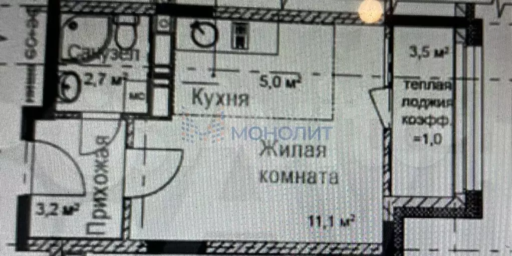 Квартира-студия, 25 м, 18/18 эт. - Фото 0