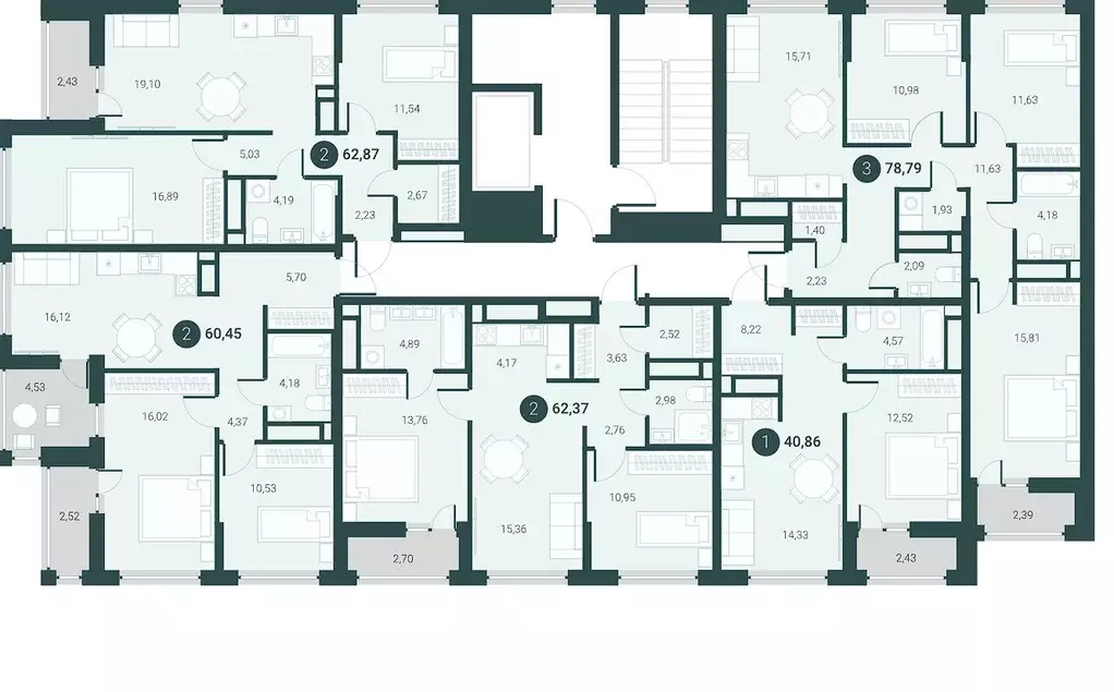 2-к кв. Тюменская область, Тюмень ул. Андрея Приказнова, 1 (62.37 м) - Фото 1