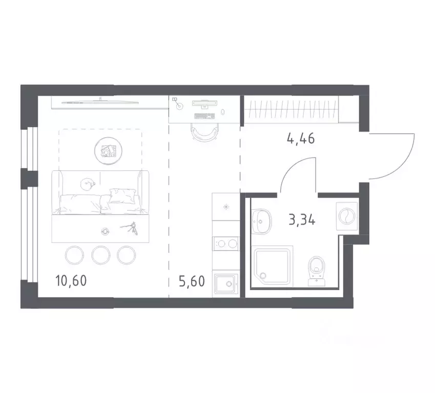 Студия Московская область, Ленинский городской округ, Мисайлово пгт, ... - Фото 1