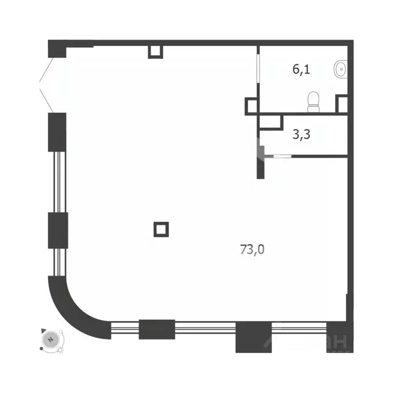 Торговая площадь в Москва 3-я оч., Шагал жилой комплекс, к3.2 (82 м) - Фото 2