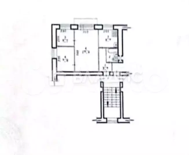 3-к. квартира, 42,7 м, 3/5 эт. - Фото 0