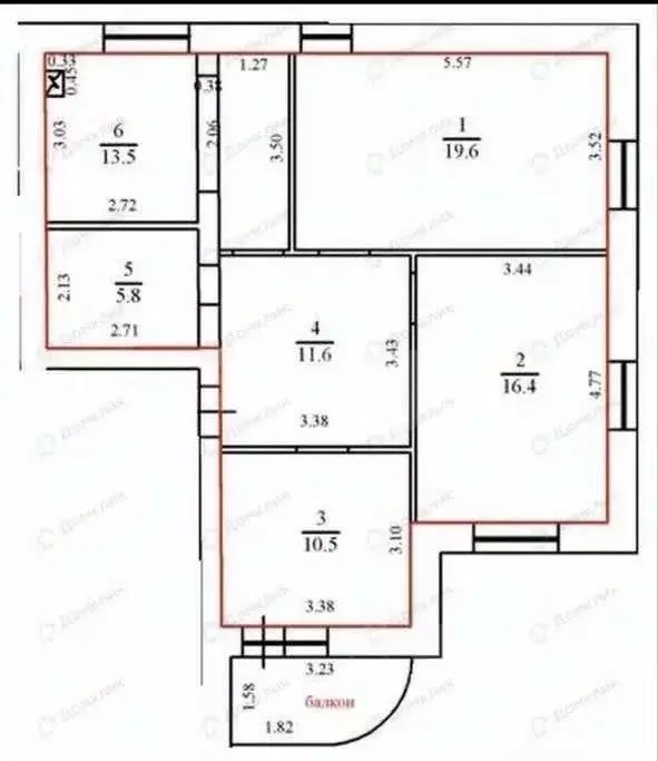 3-к кв. Ульяновская область, Ульяновск Красноармейская ул., 117Б (77.4 ... - Фото 2