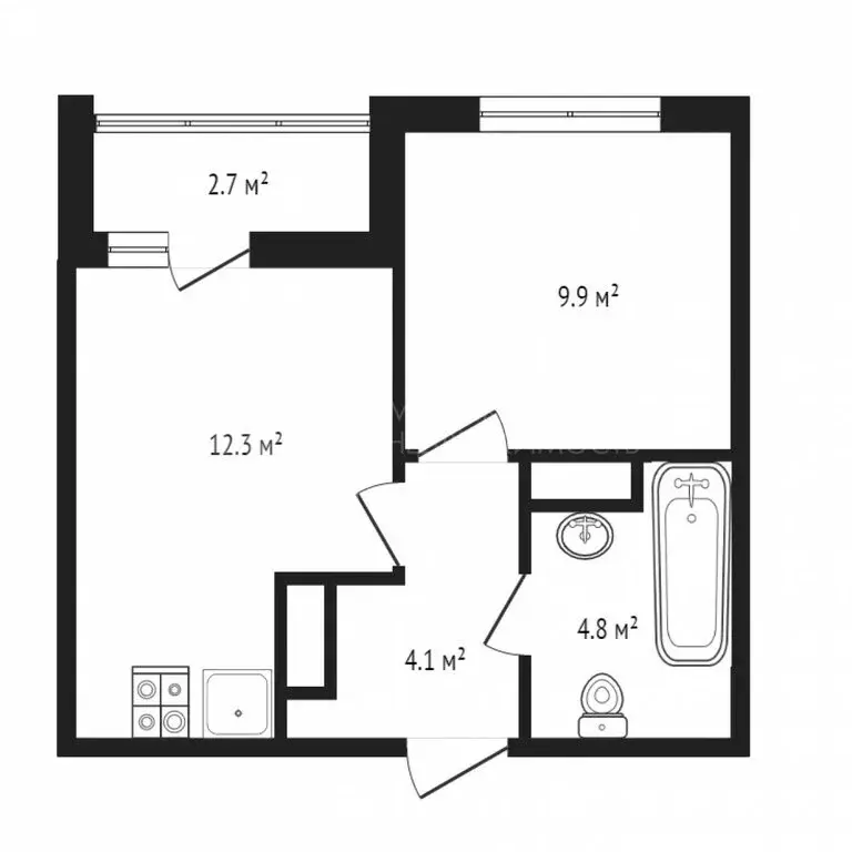 1-комнатная квартира: деревня Дударева, улица Сергея Джанбровского, 9 ... - Фото 1