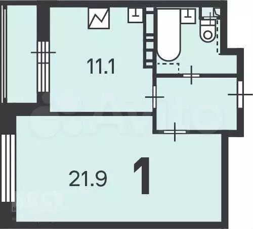 Аукцион: 1-к. квартира, 42,2 м, 2/15 эт. - Фото 0