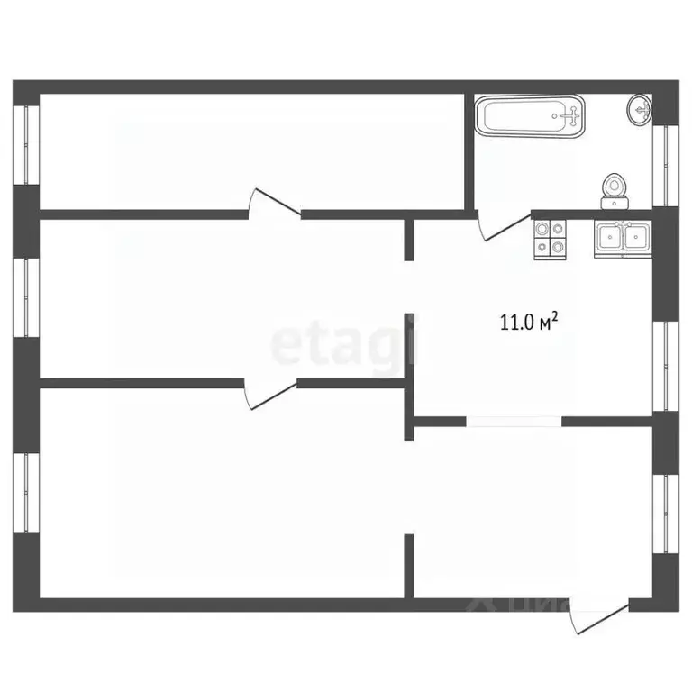 3-к кв. Тамбовская область, Тамбов ул. Карла Маркса, 147 (72.1 м) - Фото 2