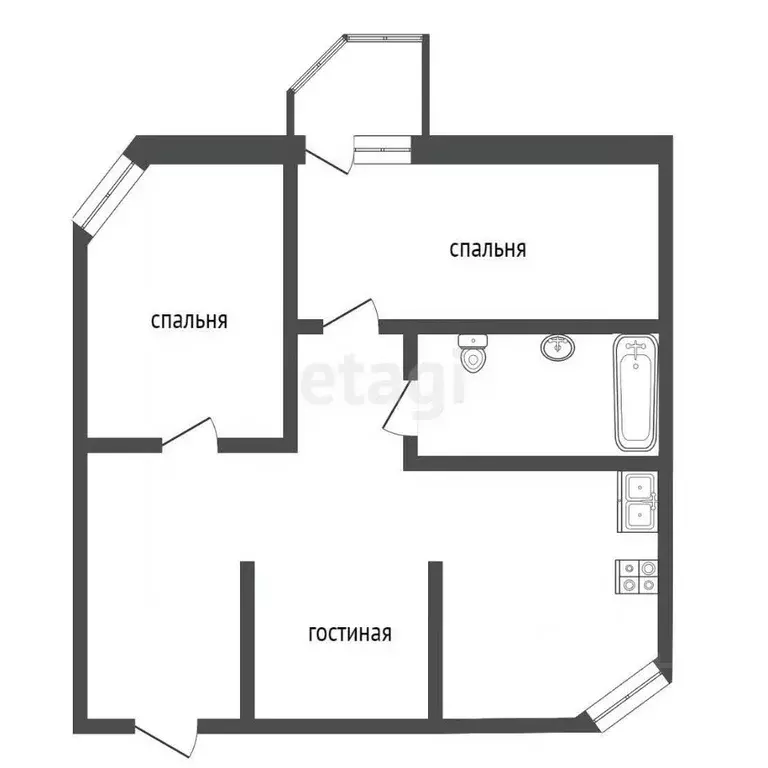2-к кв. Тамбовская область, Тамбов ул. Чичерина, 9/2 (81.9 м) - Фото 2
