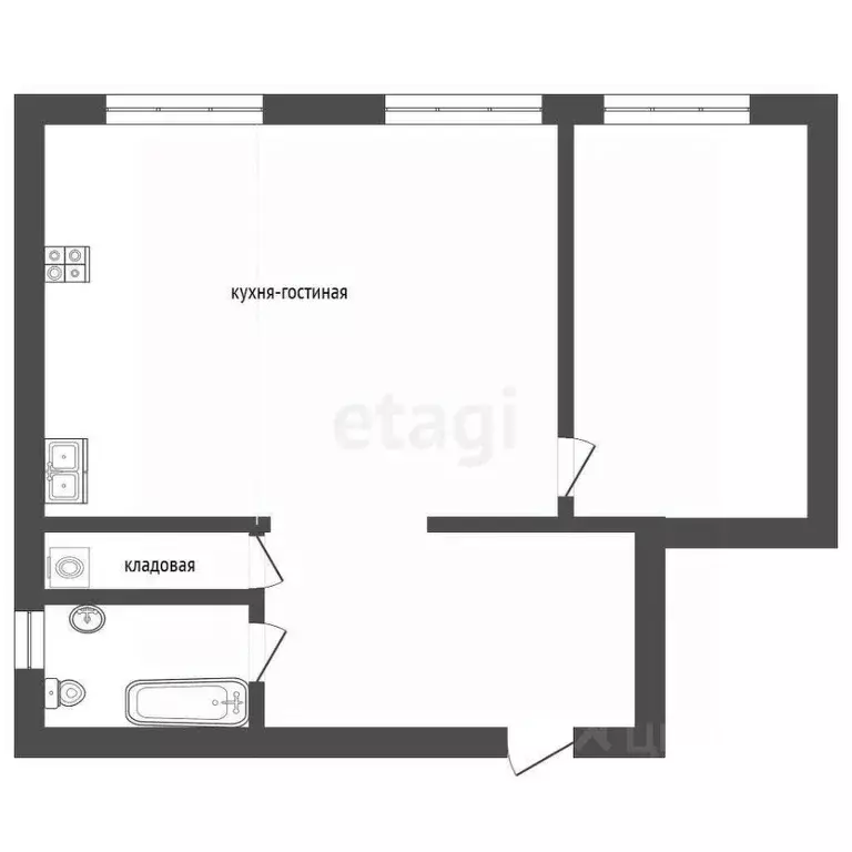 2-к кв. Калужская область, Кременки Жуковский район, ул. Ленина, 8/4 ... - Фото 2