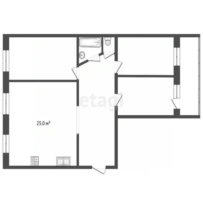 4-к кв. Владимирская область, Муром ул. Дзержинского, 10 (74.7 м) - Фото 2