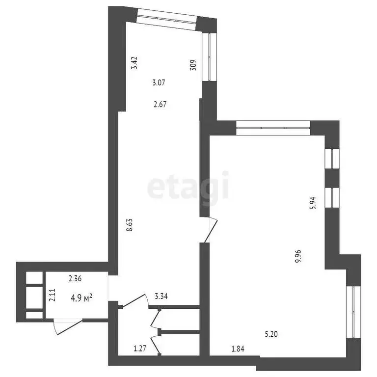Помещение свободного назначения (97.8 м) - Фото 1