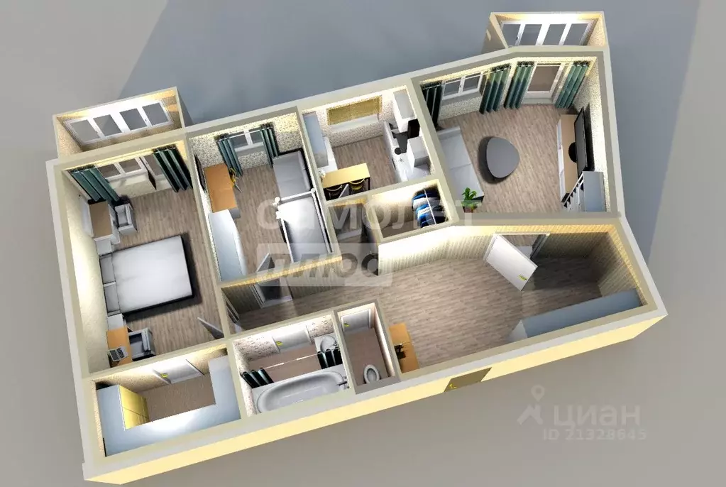 3-к кв. Татарстан, Зеленодольск ул. Шустова, 6 (78.8 м) - Фото 2