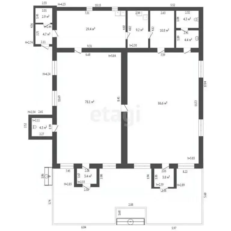 Торговая площадь в Ямало-Ненецкий АО, Надымский район, Пангоды пгт ул. ... - Фото 2