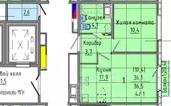 1-к кв. Свердловская область, Екатеринбург ул. Зеленый Остров, 14 ... - Фото 1