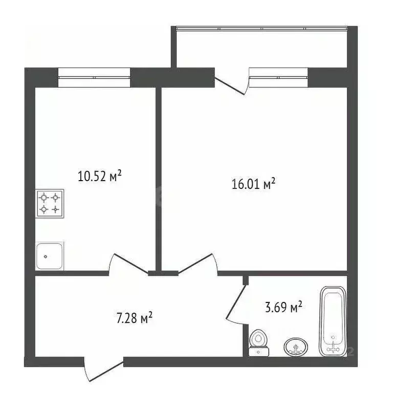 1-к кв. Красноярский край, Красноярск Норильская ул., 34 (37.5 м) - Фото 0