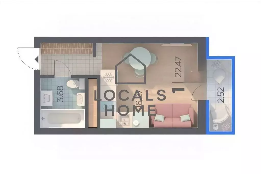 Студия Рязанская область, Рязанский муниципальный округ, с. Дядьково ... - Фото 1