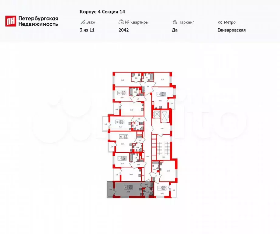 Квартира-студия, 24,4 м, 3/11 эт. - Фото 1