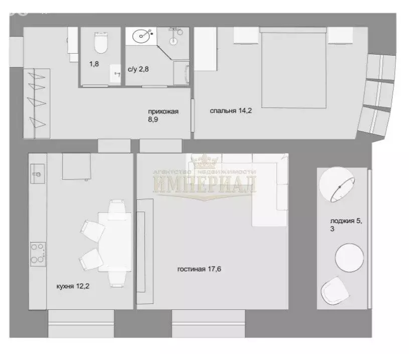 2-комнатная квартира: Йошкар-Ола, улица Ползунова, 23А (62.32 м) - Фото 1