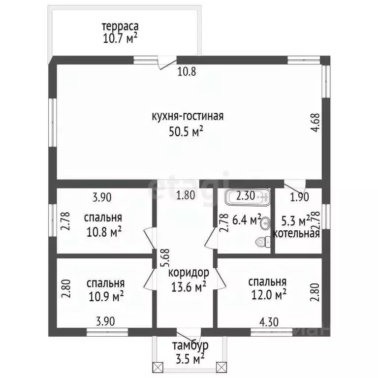 Дом в Омская область, Омск ул. 7-я Семейная, 69А (135 м) - Фото 1