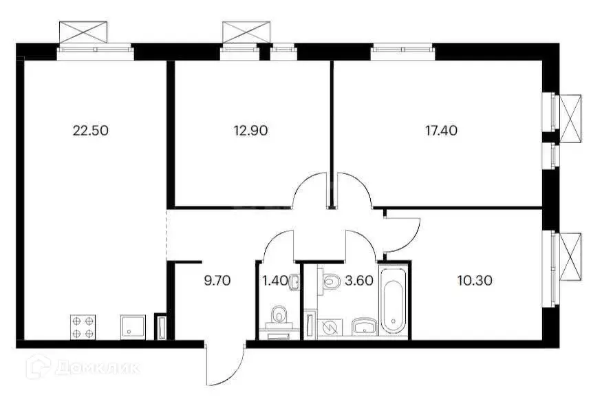 Продаётся 3-к квартира, 77.8 м - Фото 1