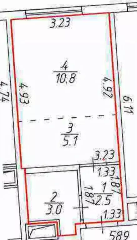 Квартира, студия, 21.4 м - Фото 1