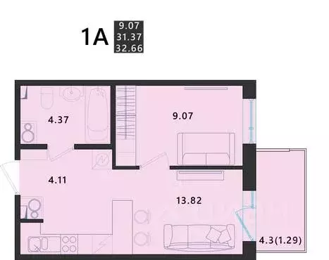 1-к кв. Псковская область, Псковский район, Завеличенская волость, д. ... - Фото 1