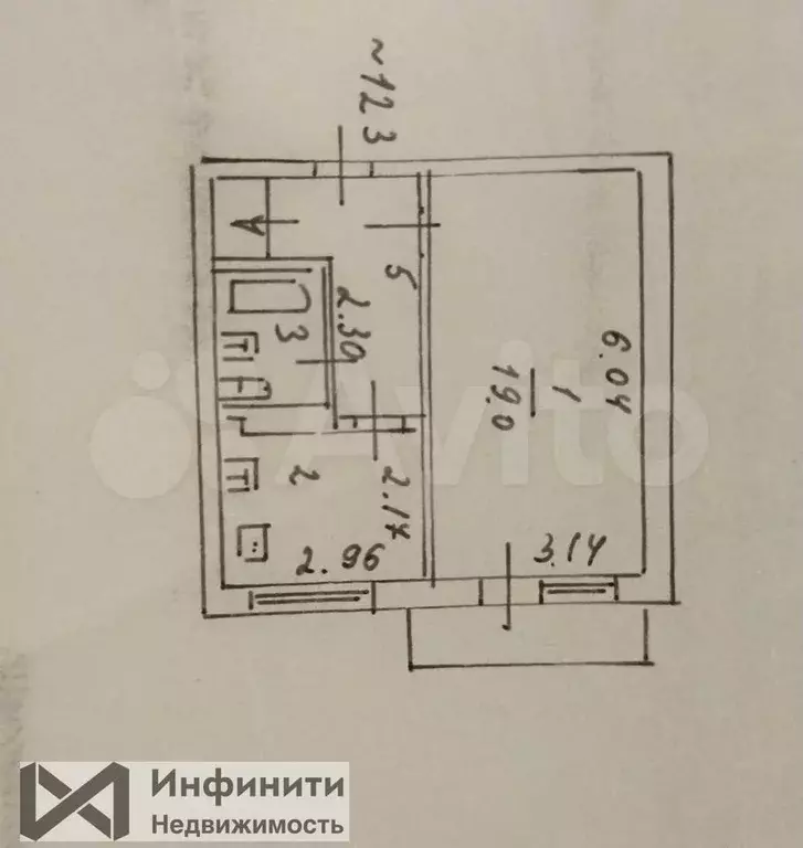 1-к. квартира, 36,6 м, 4/9 эт. - Фото 0