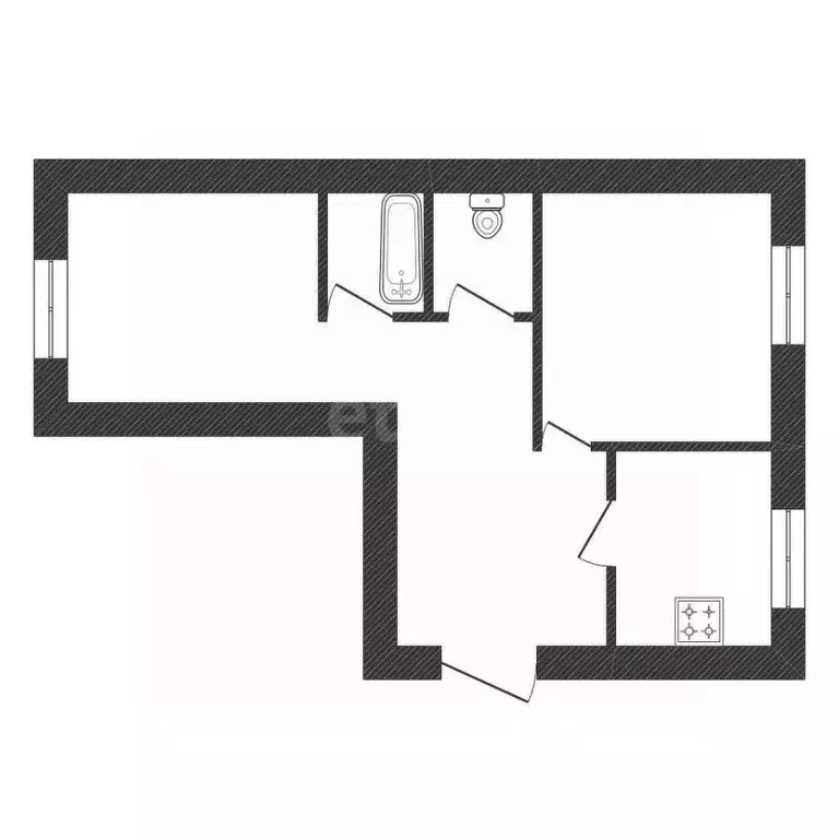 2-к кв. Ленинградская область, Волхов ул. Нахимова, 5 (53.8 м) - Фото 2