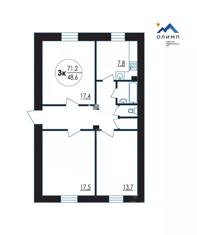 3-к кв. Ярославская область, Тутаевский муниципальный округ, ... - Фото 2