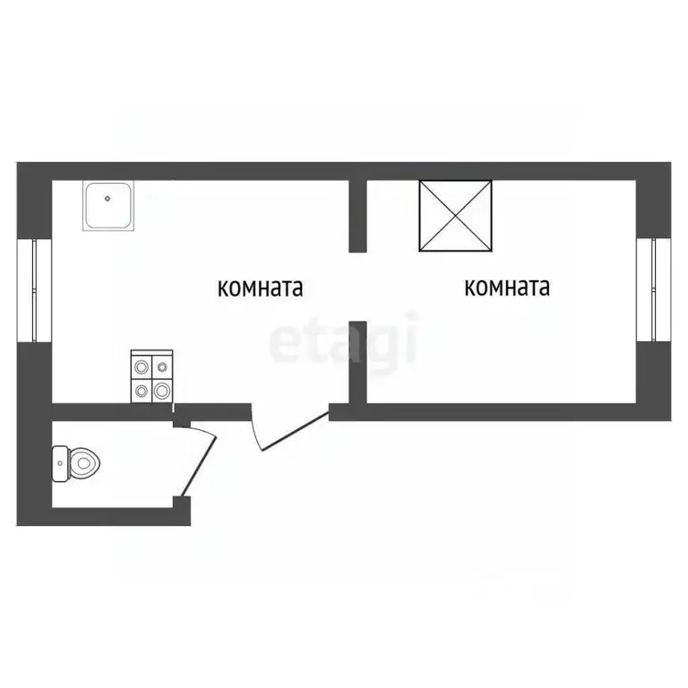 Комната Вологодская область, Великий Устюг ул. Борки, 7 (17.4 м) - Фото 1