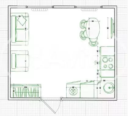 1-к. квартира, 25 м, 2/5 эт. - Фото 1