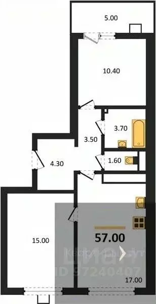 2-к кв. Воронежская область, Воронеж ул. Шибилкина, 5 (57.0 м) - Фото 0