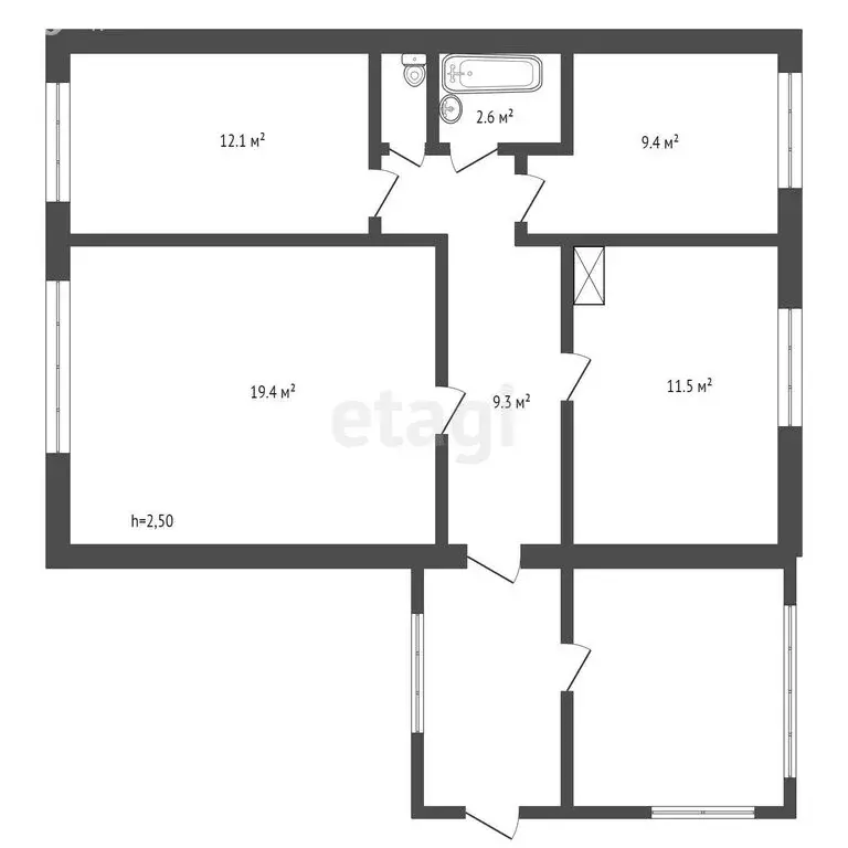 Дом в село Алтайское, улица Ленина (63 м) - Фото 1