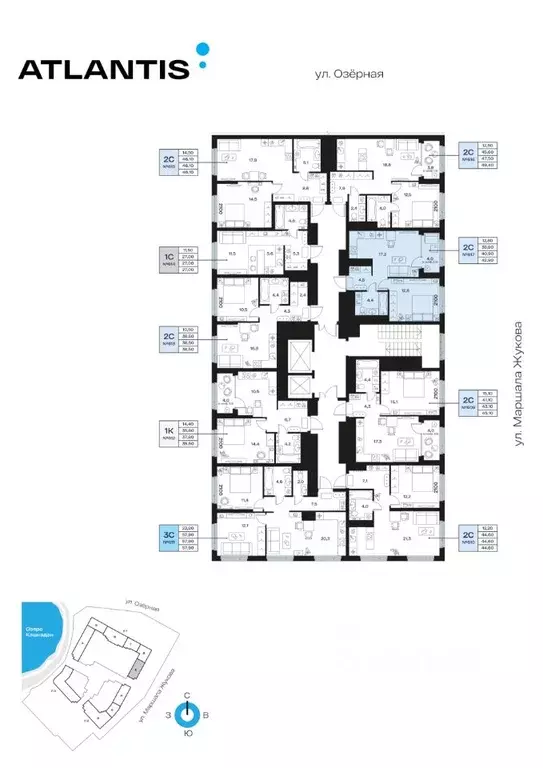 2-к кв. Башкортостан, Уфа Сипайлово жилрайон, Атлантис жилой комплекс ... - Фото 2