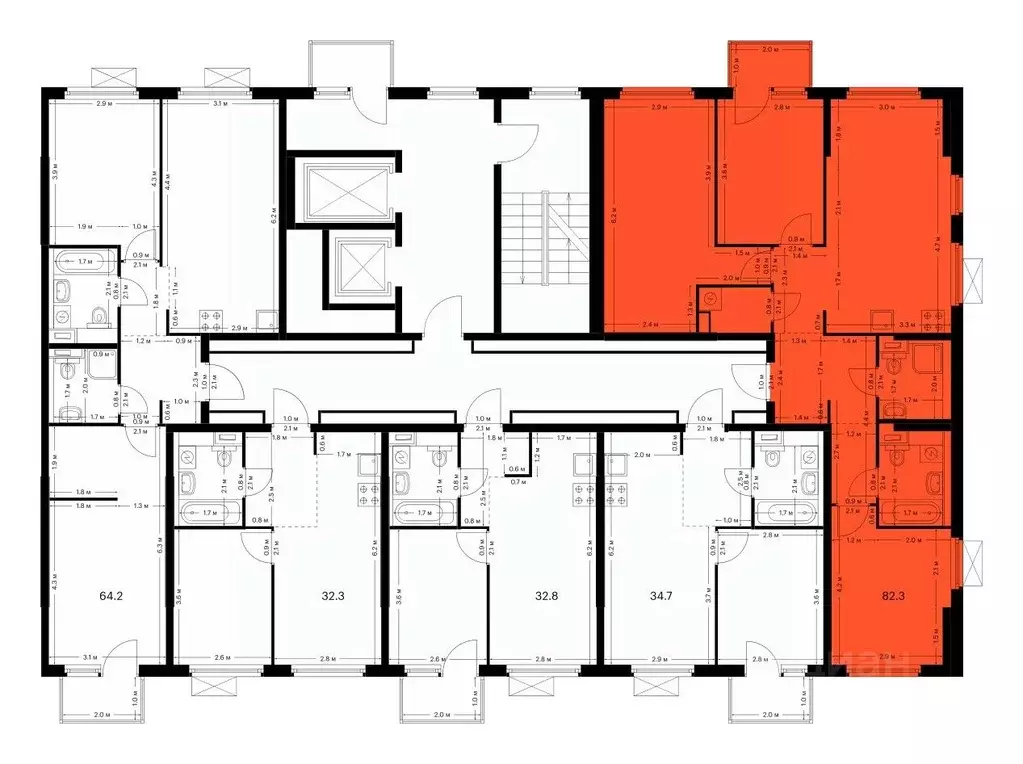 3-к кв. Татарстан, Казань Нокса Парк жилой комплекс, 5 (82.3 м) - Фото 1