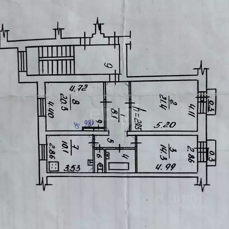 3-к кв. Псковская область, Псковский район, Ядровская волость, д. ... - Фото 2