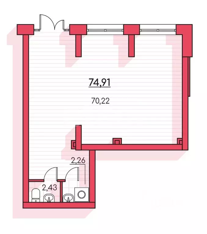 Помещение свободного назначения в Курганская область, Курган Заозерный ... - Фото 2