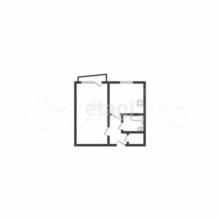 1-к. квартира, 39 м, 6/9 эт. - Фото 0