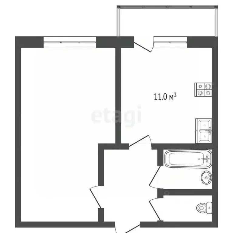 1-к кв. Тамбовская область, Тамбов ул. Чичерина, 2А (40.2 м) - Фото 2